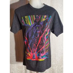 STAR Wars Darth Vader Dark Gray Graphic Casual Short Sleeve T-Shirt Unisex Sz SM